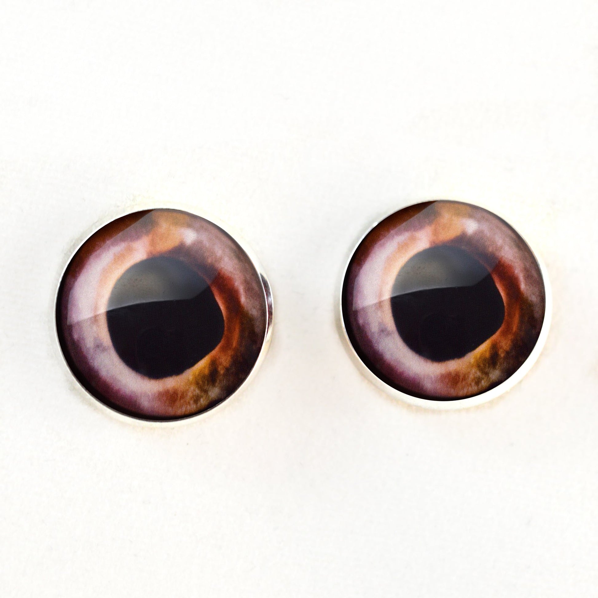 Barracuda Sew-On Button Glass Eyes - Prismatic Fiber Arts