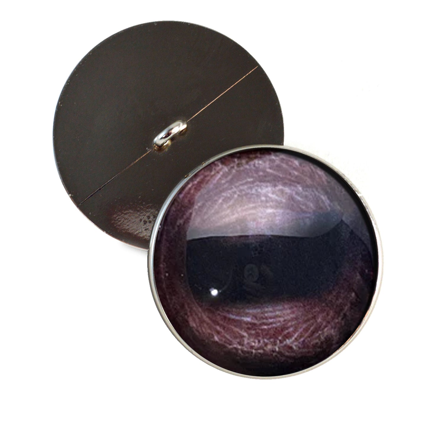 Bison Buffalo Inspired Sew-On Button Glass Eyes - Prismatic Fiber Arts