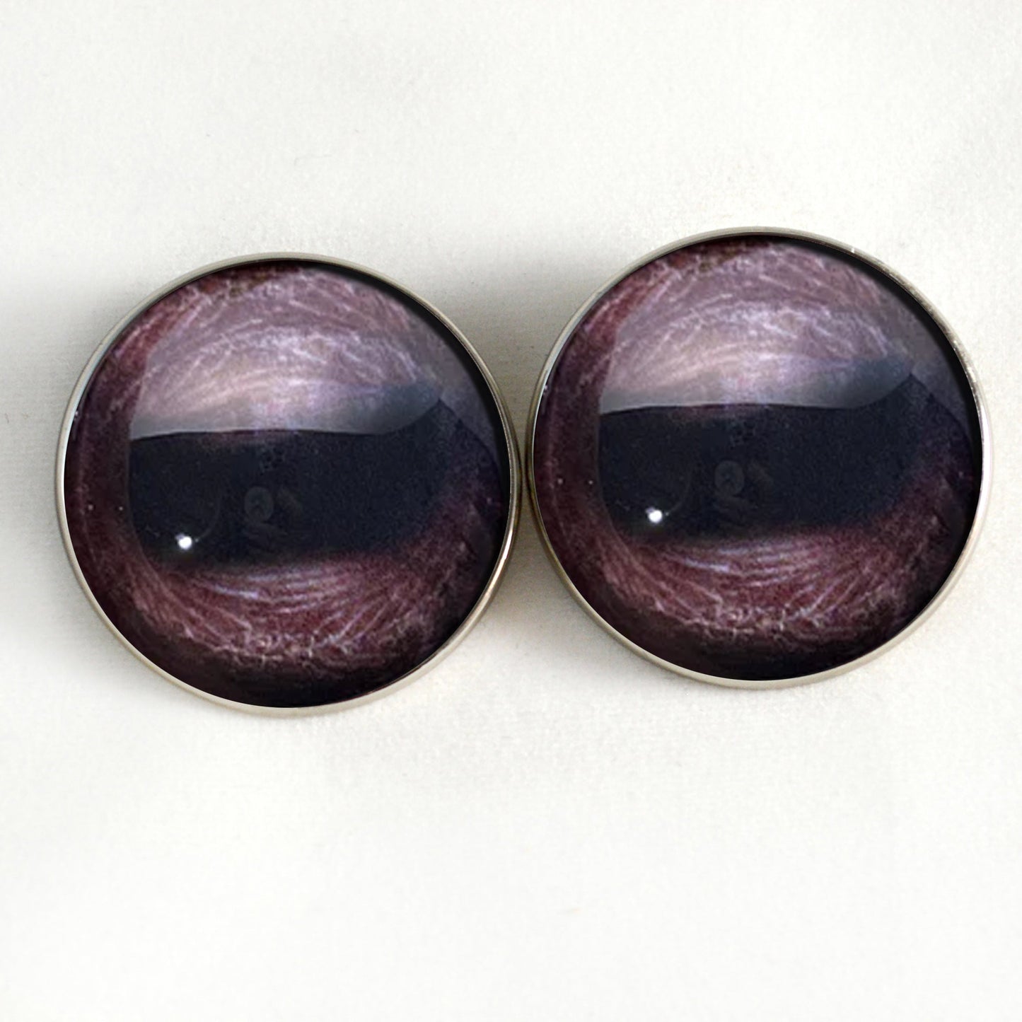 Bison Buffalo Inspired Sew-On Button Glass Eyes - Prismatic Fiber Arts