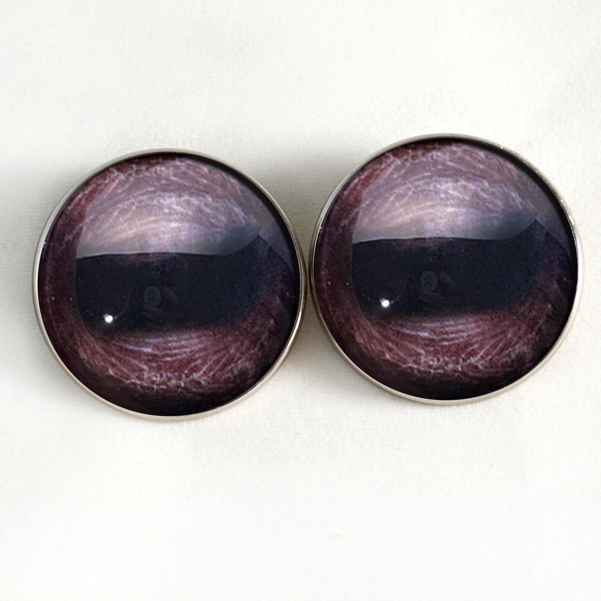 Bison Buffalo Inspired Sew-On Button Glass Eyes - Prismatic Fiber Arts