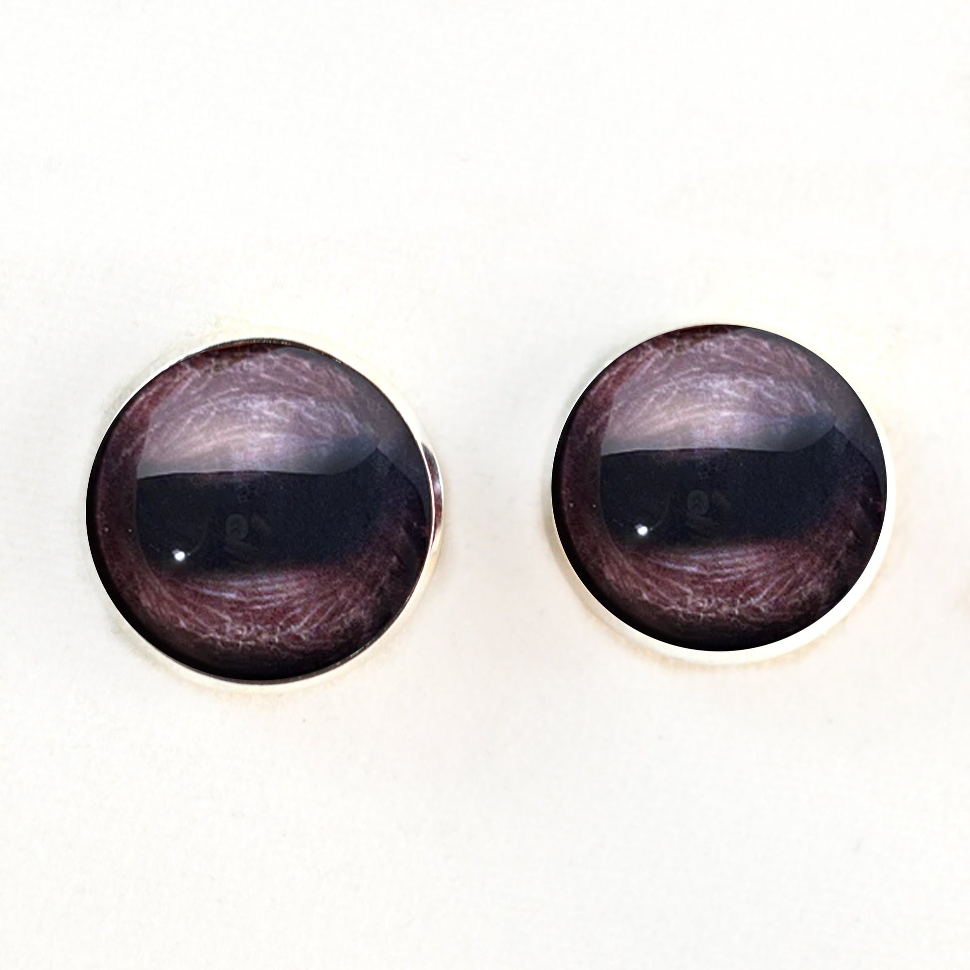 Bison Buffalo Inspired Sew-On Button Glass Eyes - Prismatic Fiber Arts