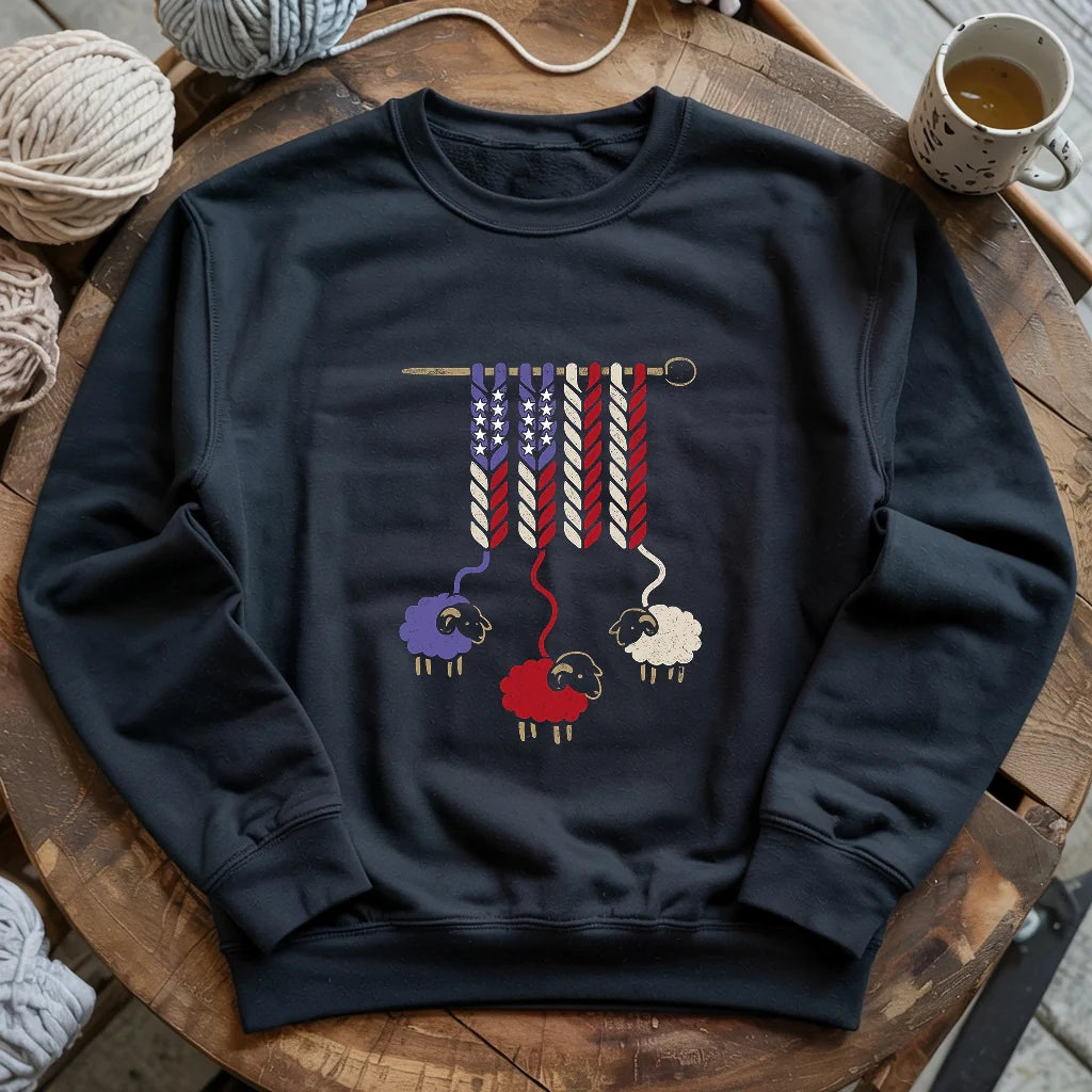 America Wool Sweatshirt - Prismatic Fiber Arts