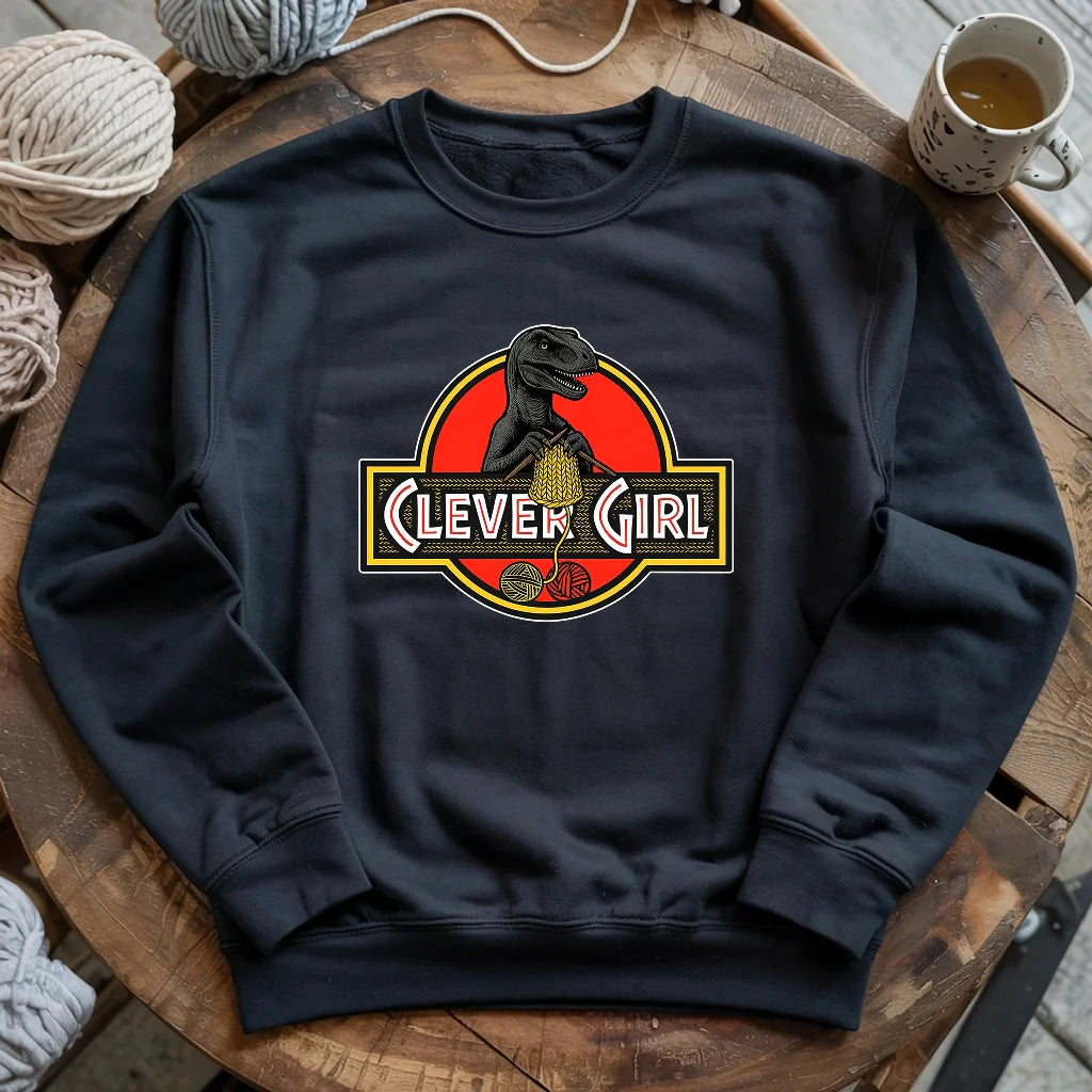 Clever Girl Sweatshirt - Prismatic Fiber Arts