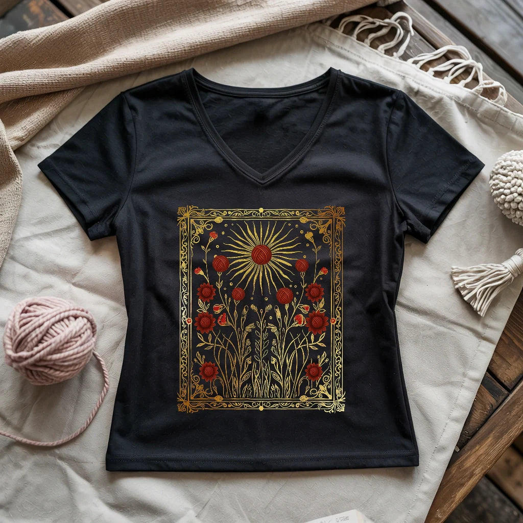 Energy Of Yarn Lady V-neck - Prismatic Fiber Arts