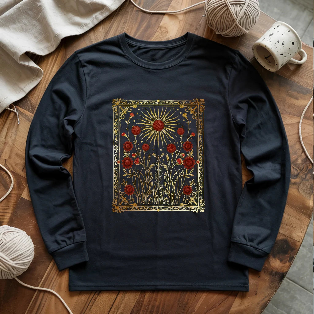 Energy Of Yarn Long Sleeve T-shirt - Prismatic Fiber Arts