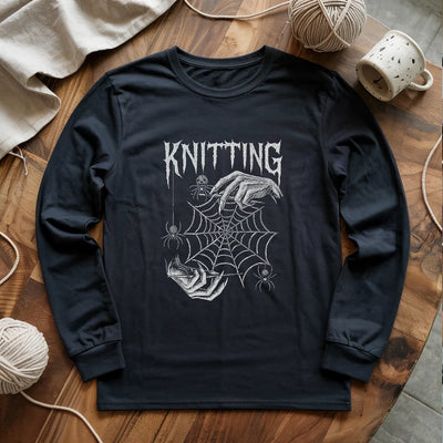 Gothic Knitter Long Sleeve T-shirt - Prismatic Fiber Arts