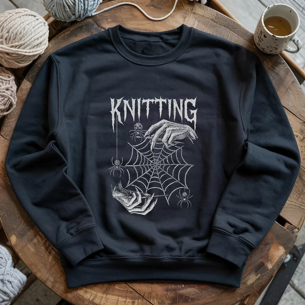 Gothic Knitter Sweatshirt - Prismatic Fiber Arts