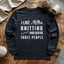 Knitting & 3 People Long Sleeve T-shirt - Prismatic Fiber Arts