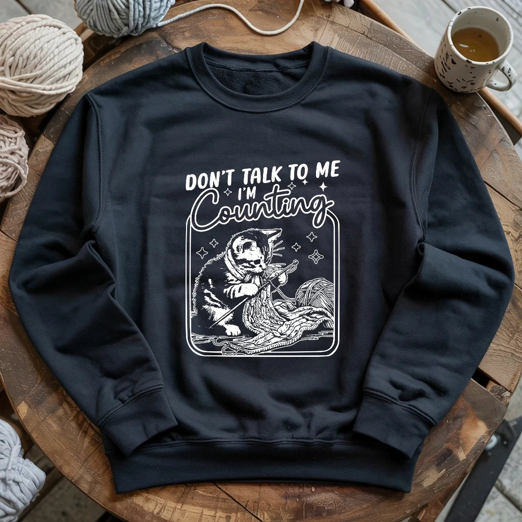 Shh, I'm counting Sweatshirt - Prismatic Fiber Arts
