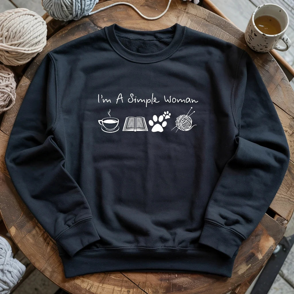 Simple Woman Sweatshirt - Prismatic Fiber Arts
