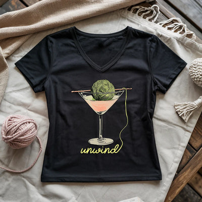 Unwind Lady V-neck - Prismatic Fiber Arts