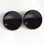 Dark Black Barn Owl Inspired Sew-On Button Glass Eyes - Prismatic Fiber Arts