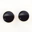 Dark Black Barn Owl Inspired Sew-On Button Glass Eyes - Prismatic Fiber Arts