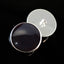 Dark Black Barn Owl Inspired Sew-On Button Glass Eyes - Prismatic Fiber Arts