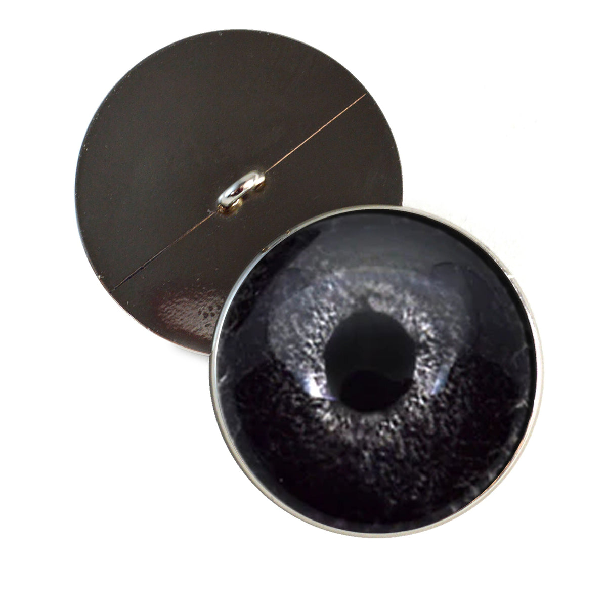 Black Bird Sew-On Button Glass Eyes - Prismatic Fiber Arts