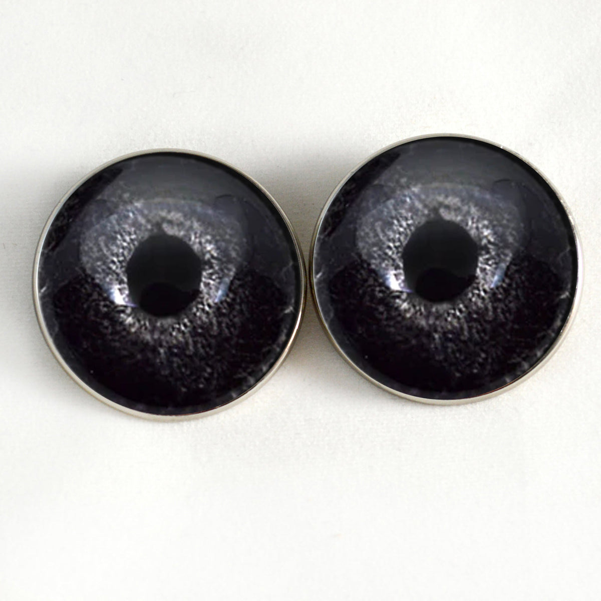 Black Bird Sew-On Button Glass Eyes - Prismatic Fiber Arts
