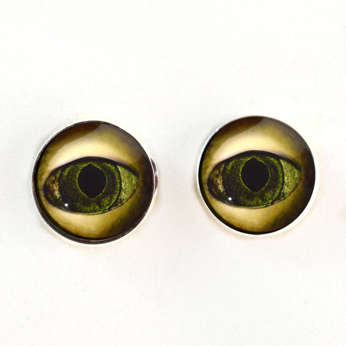 Black Lagoon Creature Sew-On Button Glass Eyes - Prismatic Fiber Arts