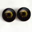 Black and Yellow Zombie Sew-On Button Glass Eyes - Prismatic Fiber Arts