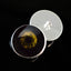 Black and Yellow Zombie Sew-On Button Glass Eyes - Prismatic Fiber Arts