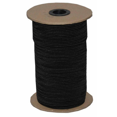 3/8" Black Braided Elastic Band Roll - 144 Yard Roll - Prismatic Fiber Arts