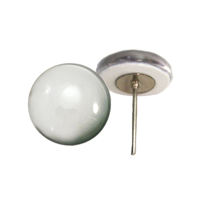 Blank White Zombie Glass Eyes on Wire Pin Posts