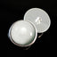 Blank Zombie White Sew-On Button Glass Eyes - Prismatic Fiber Arts
