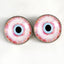 Bloodshot Zombie Sew-On Button Glass Eyes - Prismatic Fiber Arts