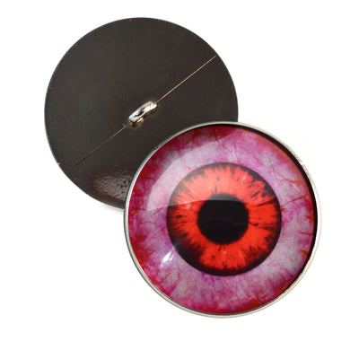 Bloody Zombie Sew-On Button Glass Eyes - Prismatic Fiber Arts