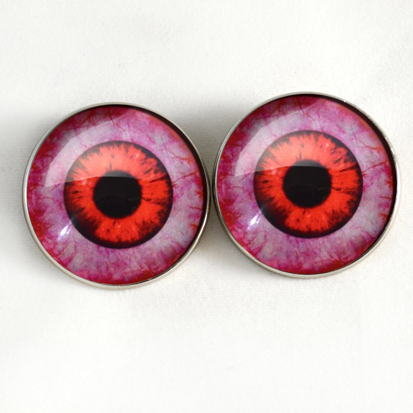 Bloody Zombie Sew-On Button Glass Eyes - Prismatic Fiber Arts