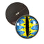 Yellow and Blue Sew-On Button Dragon Glass Eyes - Prismatic Fiber Arts