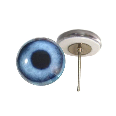 Blue Dog Glass Eyes on Wire Pin Posts