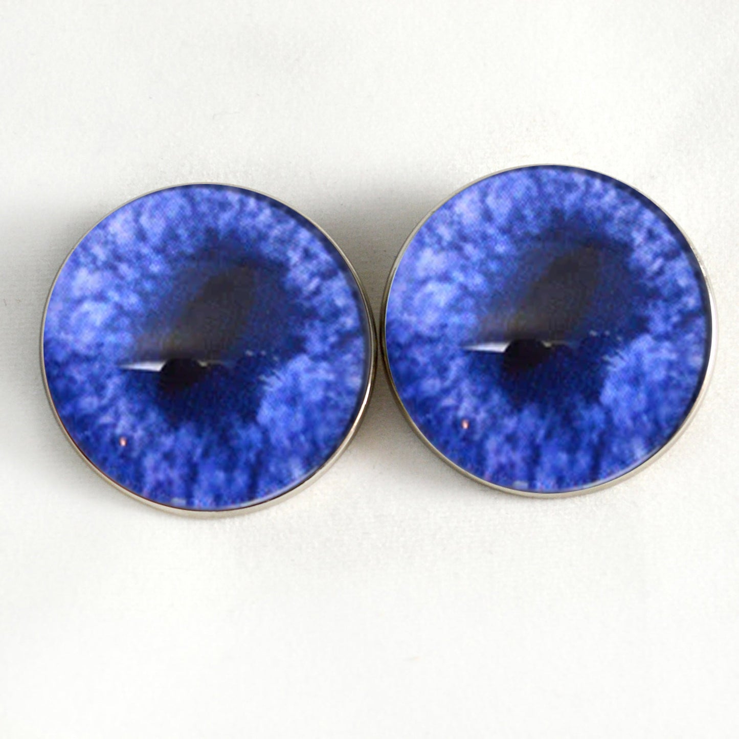 Blue Fox Sew-On Button Glass Eyes - Prismatic Fiber Arts