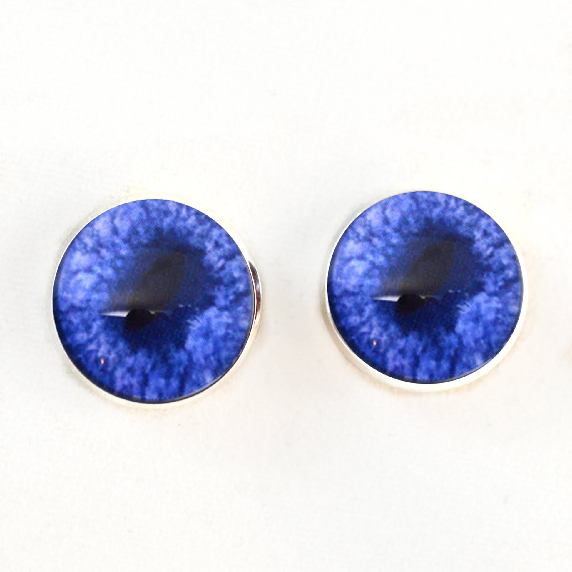 Blue Fox Sew-On Button Glass Eyes - Prismatic Fiber Arts