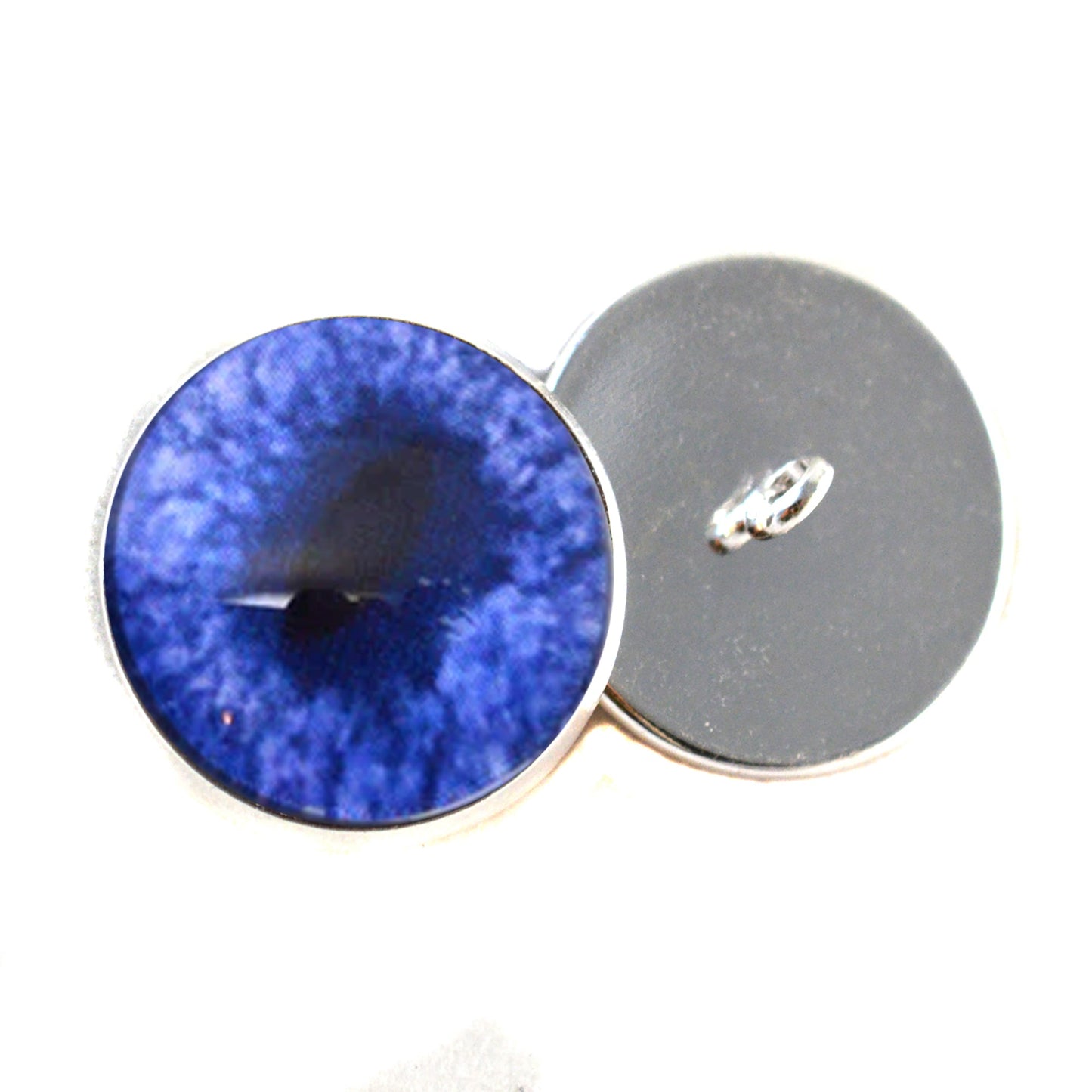 Blue Fox Sew-On Button Glass Eyes - Prismatic Fiber Arts