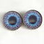 Blue Fuzzy Furry Monster Sew-On Button Glass Eyes - Prismatic Fiber Arts
