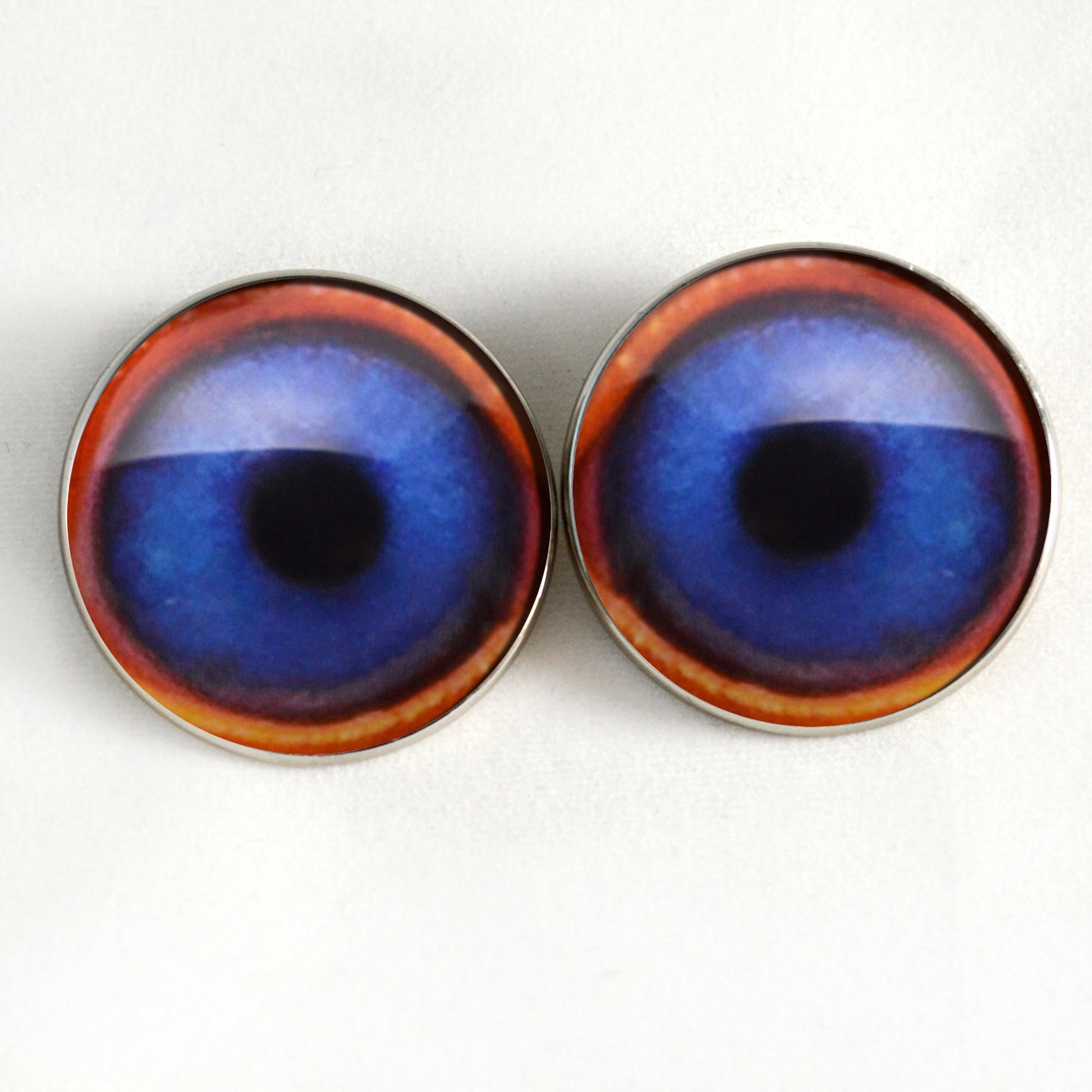 Blue Goose Realistic Decoy Sew-On Button Glass Eyes - Prismatic Fiber Arts