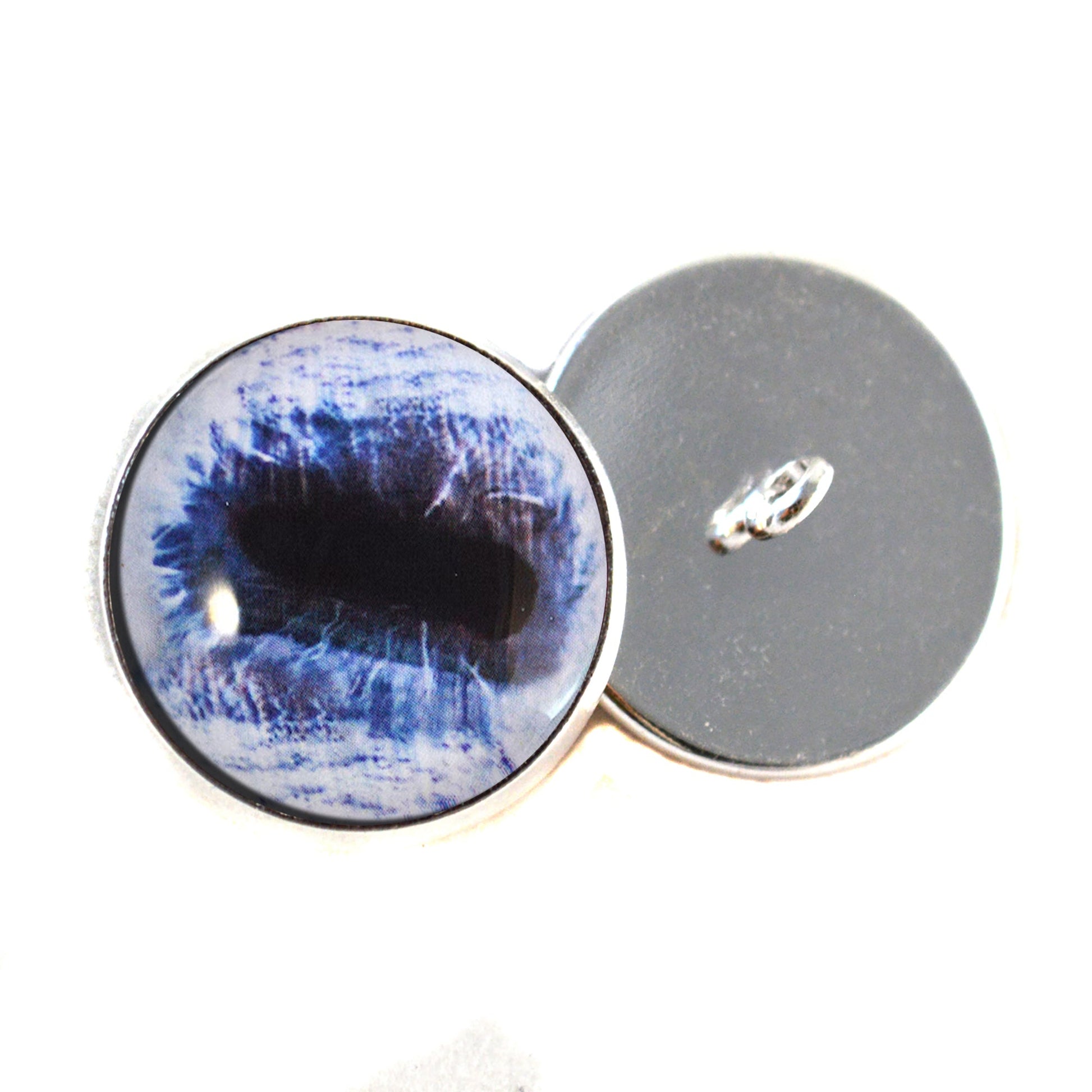 Blue Horse Sew-On Button Glass Eyes - Prismatic Fiber Arts