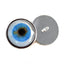 Blue Human with Whites Sclera Sew-On Button Glass Eyes - Prismatic Fiber Arts