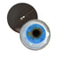 Blue Human with Whites Sclera Sew-On Button Glass Eyes - Prismatic Fiber Arts