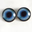 Blue Husky Dog Sew-On Button Glass Eyes - Prismatic Fiber Arts