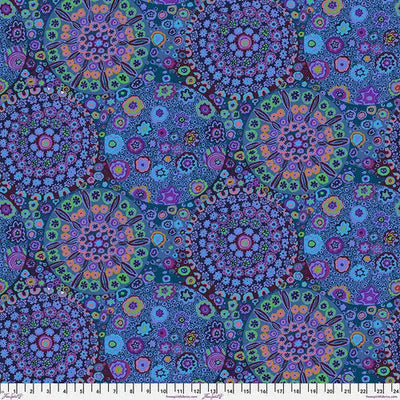 Blue Kaffe Fassett Millefiore Cotton Wideback Fabric Per Yard - Prismatic Fiber Arts