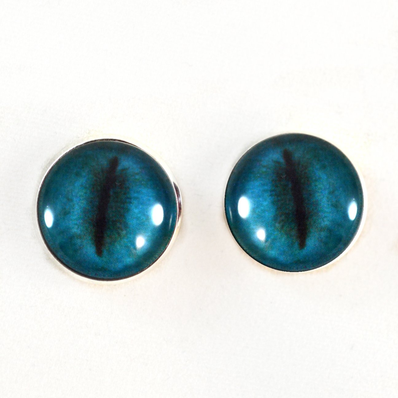 Blue Koala inspired Sew-On Button Glass Eyes - Prismatic Fiber Arts