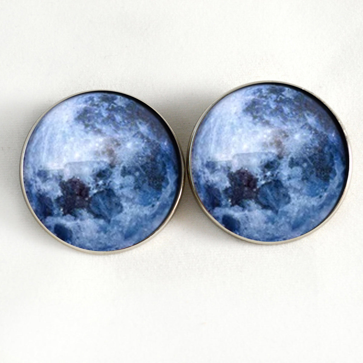Blue Moon Sew-On Button Glass Eyes - Prismatic Fiber Arts