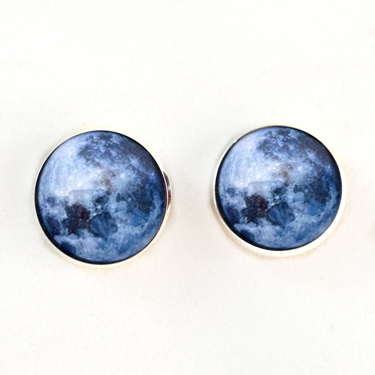 Blue Moon Sew-On Button Glass Eyes - Prismatic Fiber Arts