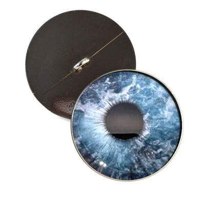 Blue Ocean Water Sew-On Button Glass Eyes - Prismatic Fiber Arts