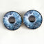 Blue Ocean Water Sew-On Button Glass Eyes - Prismatic Fiber Arts