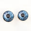 Blue Ocean Water Sew-On Button Glass Eyes - Prismatic Fiber Arts