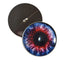 Blue and Red Fantasy Sew-On Button Glass Eyes - Prismatic Fiber Arts