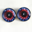 Blue and Red Fantasy Sew-On Button Glass Eyes - Prismatic Fiber Arts
