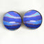 Blue Striped Horsefly Sew-On Button Glass Eyes - Prismatic Fiber Arts